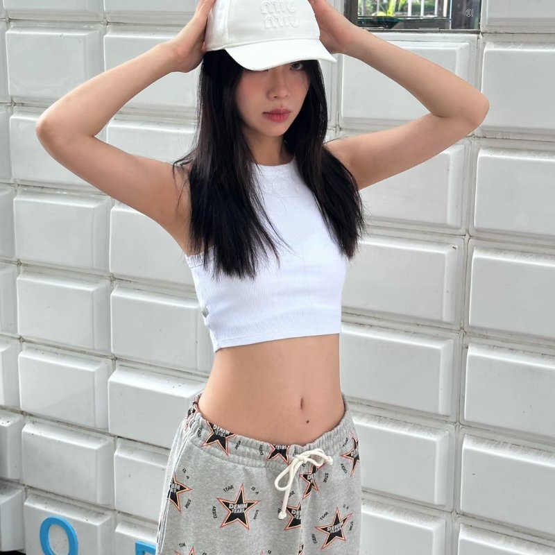 Miu Miu 刺繡休閒棒球帽 - S 白-1