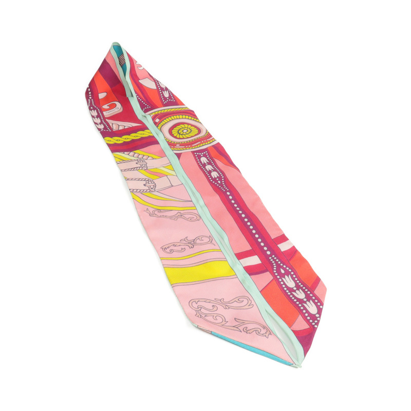 HERMES 絲質Twilly絲巾-3