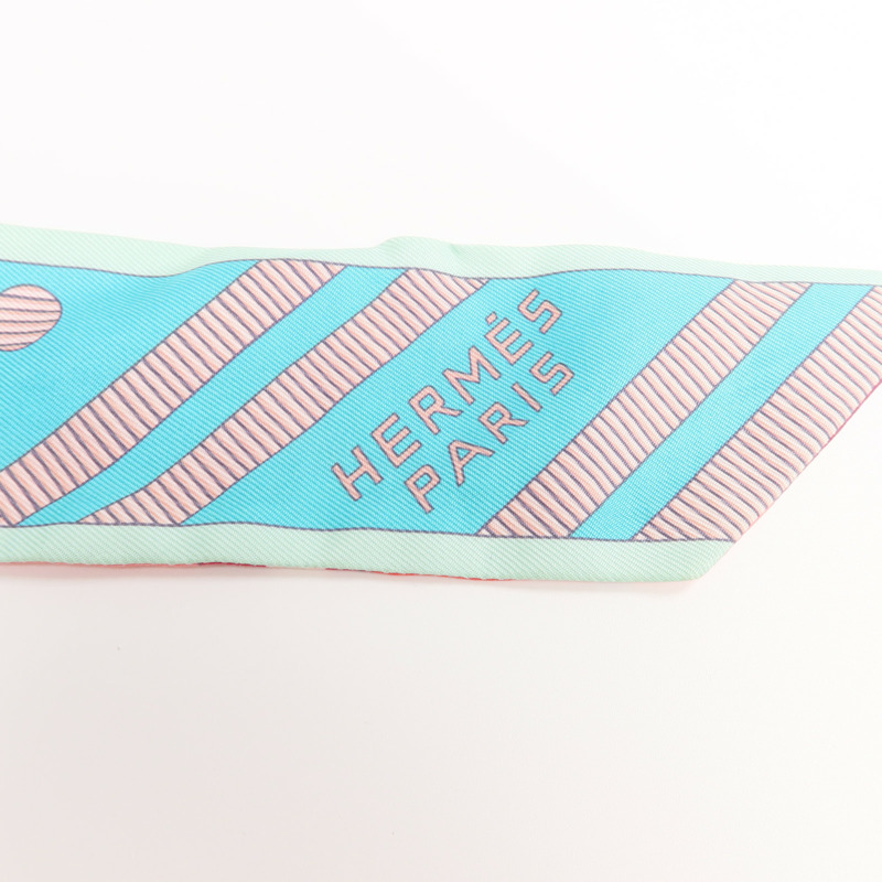 HERMES 絲質Twilly絲巾-4