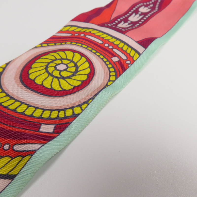 HERMES 絲質Twilly絲巾-7