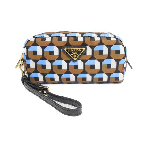 PRADA 尼龍Pouch金扣手拿包