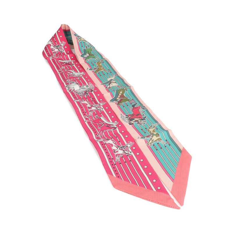 HERMES 絲質Twilly絲巾-3