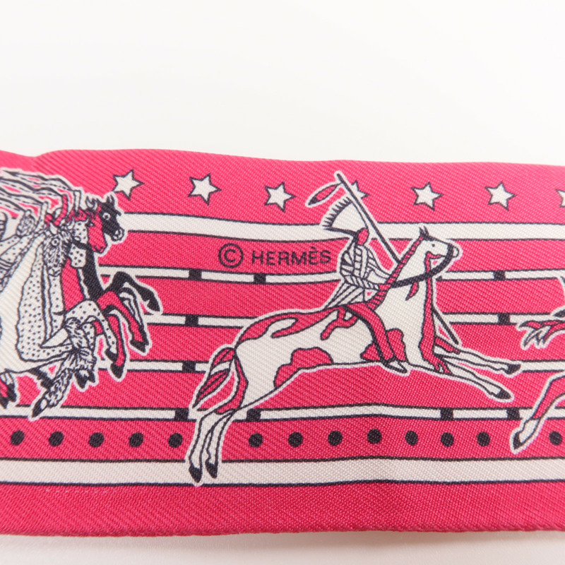 HERMES 絲質Twilly絲巾-5