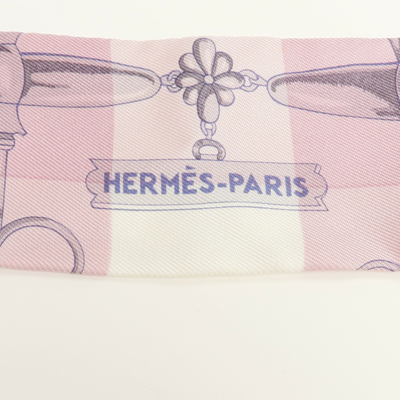 HERMES 絲質Twilly絲巾-4