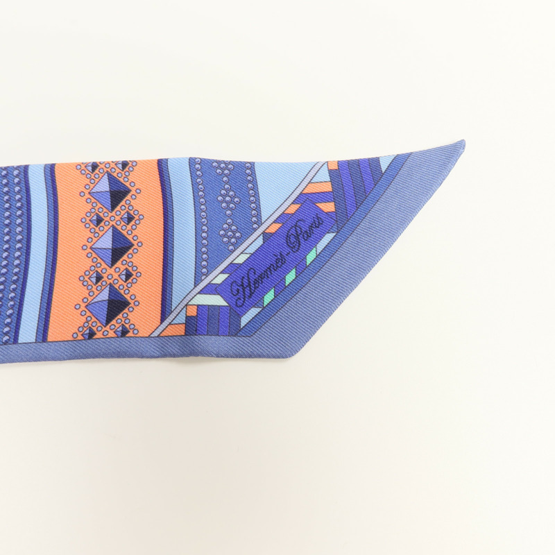HERMES 絲質Twilly絲巾-4