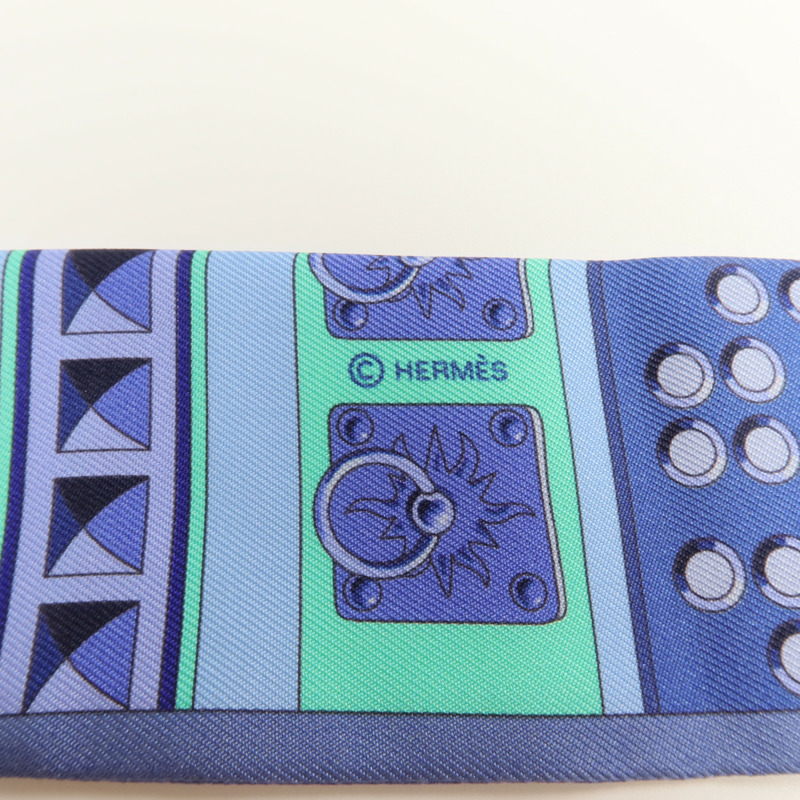HERMES 絲質Twilly絲巾-5