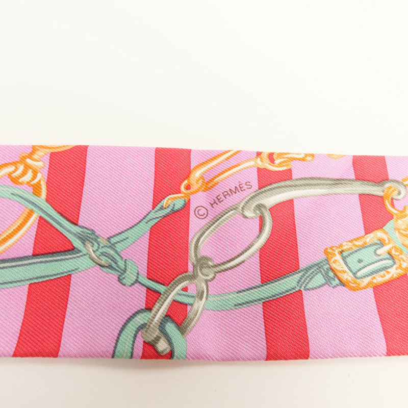 HERMES 絲質Twilly絲巾-5
