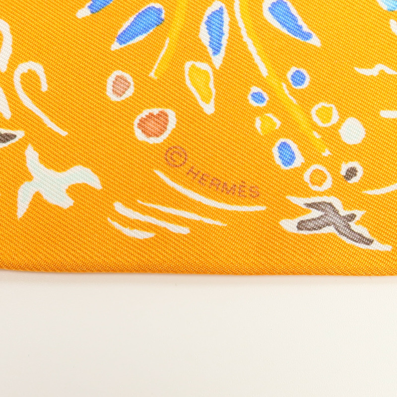 HERMES 絲質Twilly絲巾-5