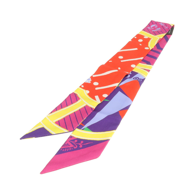 HERMES 絲質Twilly絲巾-1