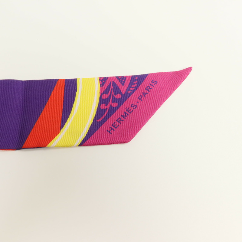 HERMES 絲質Twilly絲巾-4
