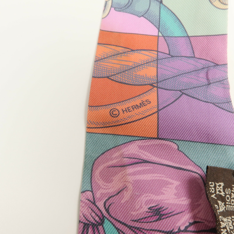 HERMES 絲質Twilly絲巾-5