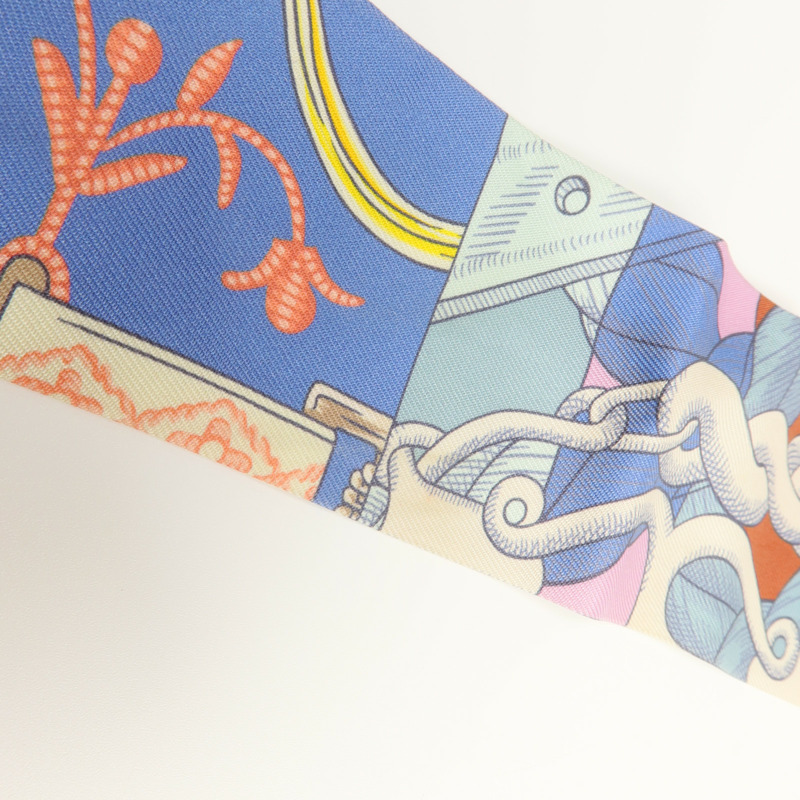 HERMES 絲質Twilly絲巾-8