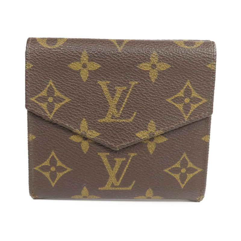 LOUIS VUITTON Monogram Porte Monnaie Carte Credit金扣錢包-1