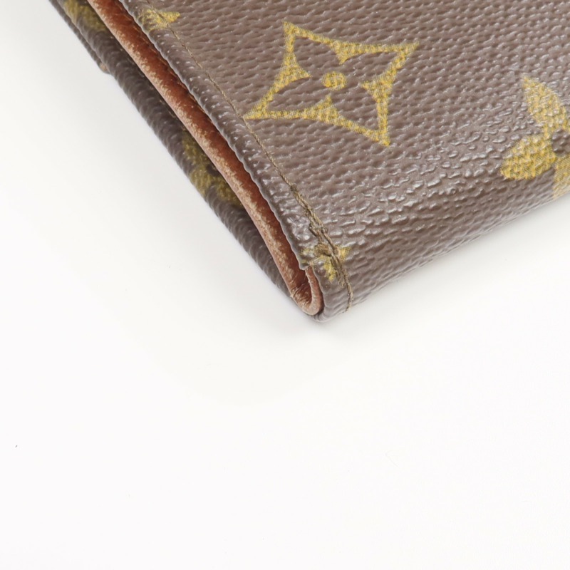 LOUIS VUITTON Monogram Porte Monnaie Carte Credit金扣錢包-8