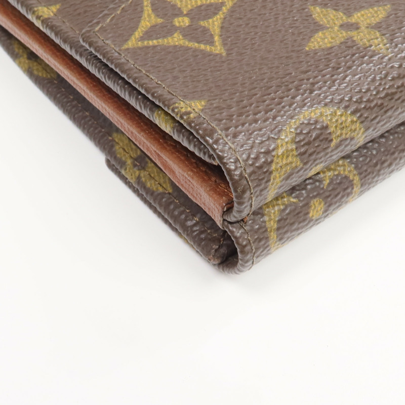 LOUIS VUITTON Monogram Porte Monnaie Carte Credit金扣錢包-9