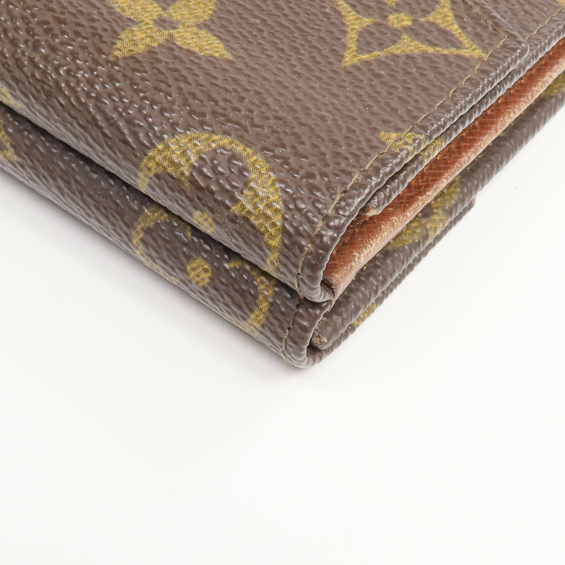LOUIS VUITTON Monogram Porte Monnaie Carte Credit金扣錢包-10