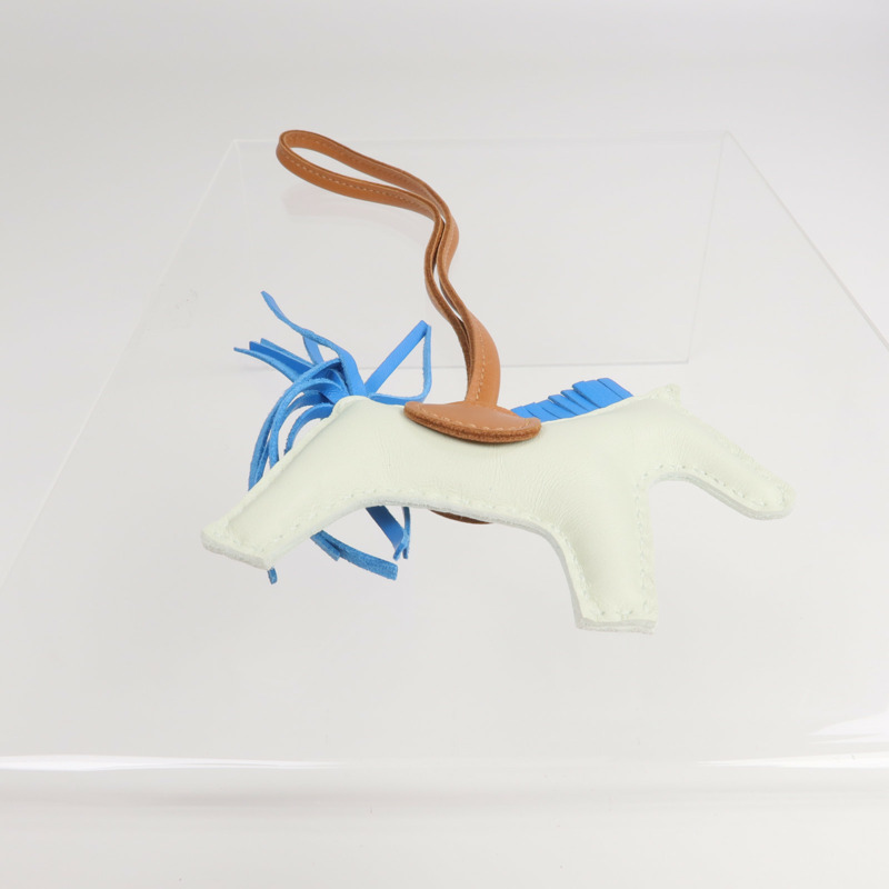 HERMES Milo皮革Rodeo PM掛飾Vert Fizz-3