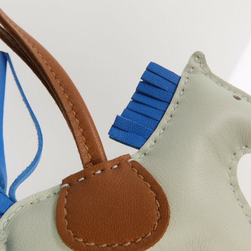 HERMES Milo皮革Rodeo PM掛飾Vert Fizz-4