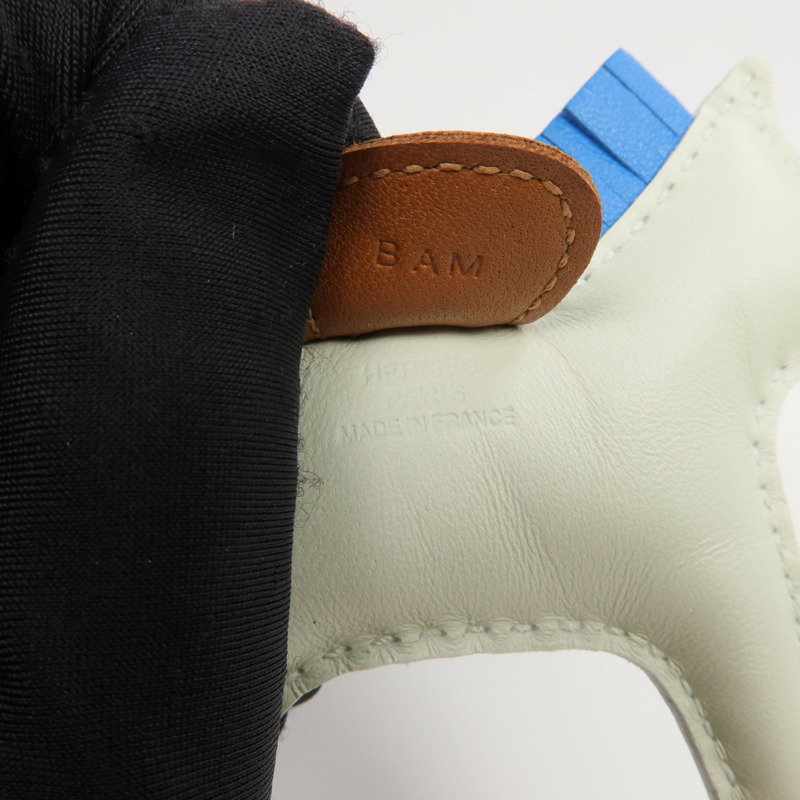 HERMES Milo皮革Rodeo PM掛飾Vert Fizz-5