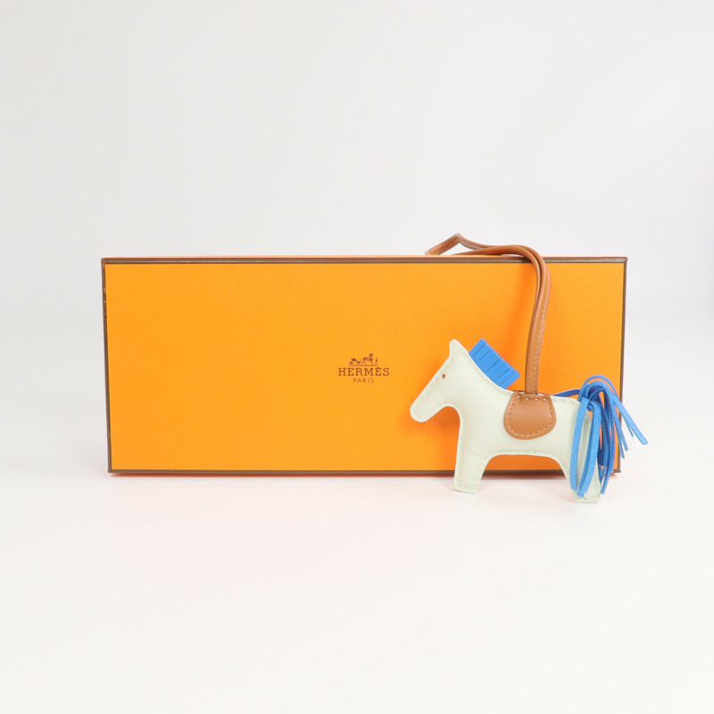 HERMES Milo皮革Rodeo PM掛飾Vert Fizz-7