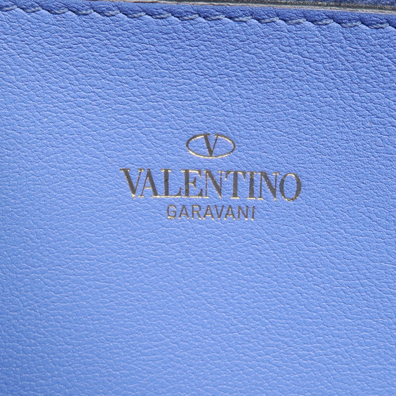 Valentino 牛皮皮革Rockstud Round Long Wallet金扣拉鏈長錢包-13