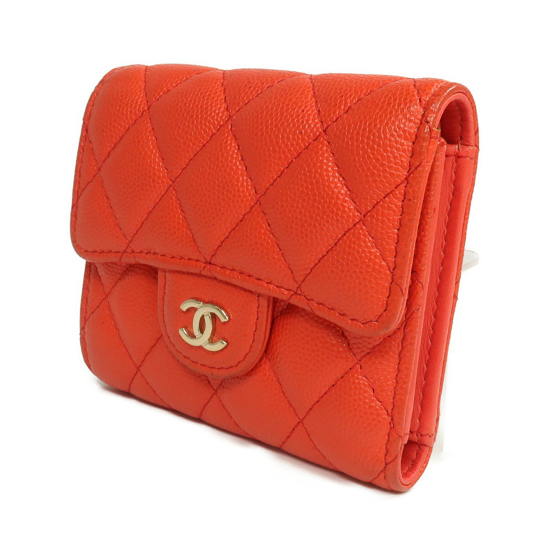 CHANEL 牛皮皮革Wallet金扣錢包-2