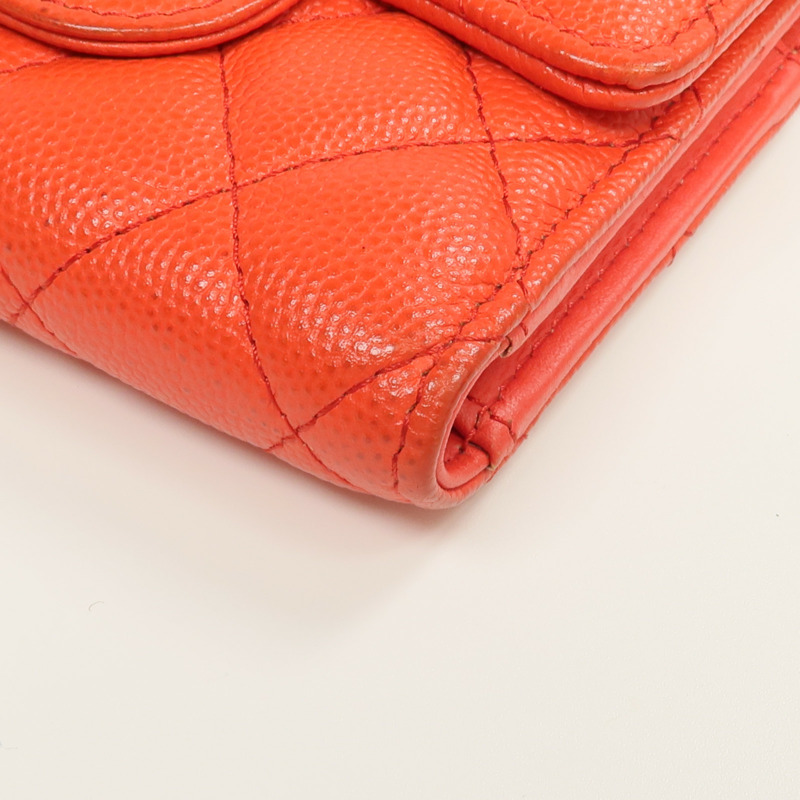 CHANEL 牛皮皮革Wallet金扣錢包-7