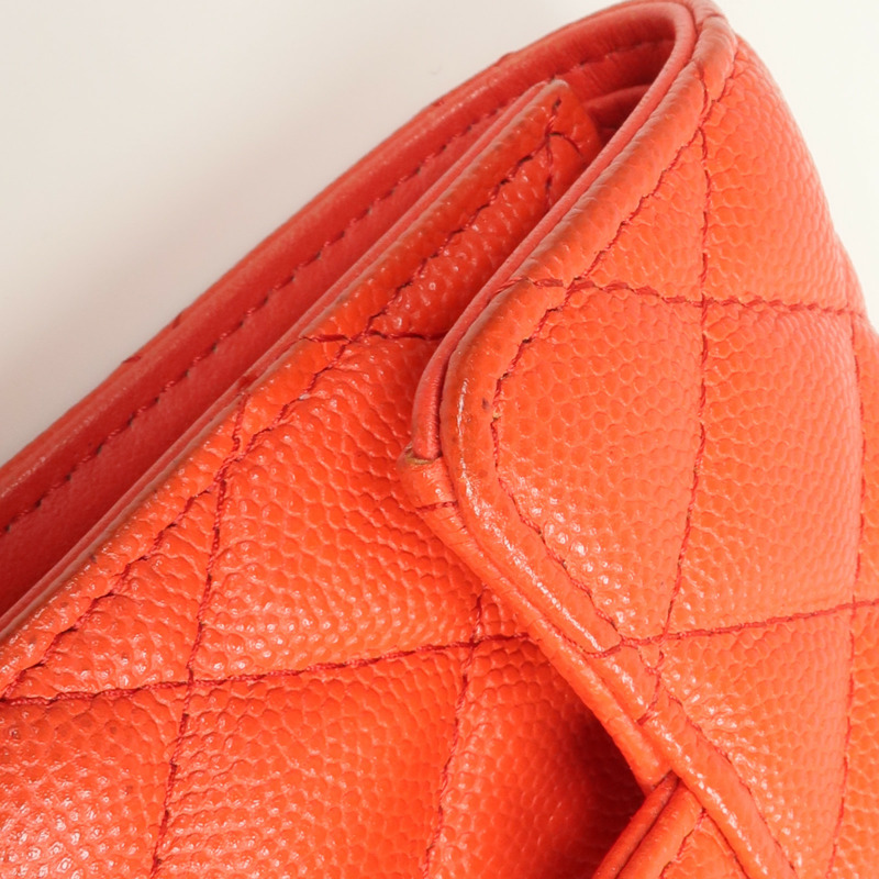 CHANEL 牛皮皮革Wallet金扣錢包-15