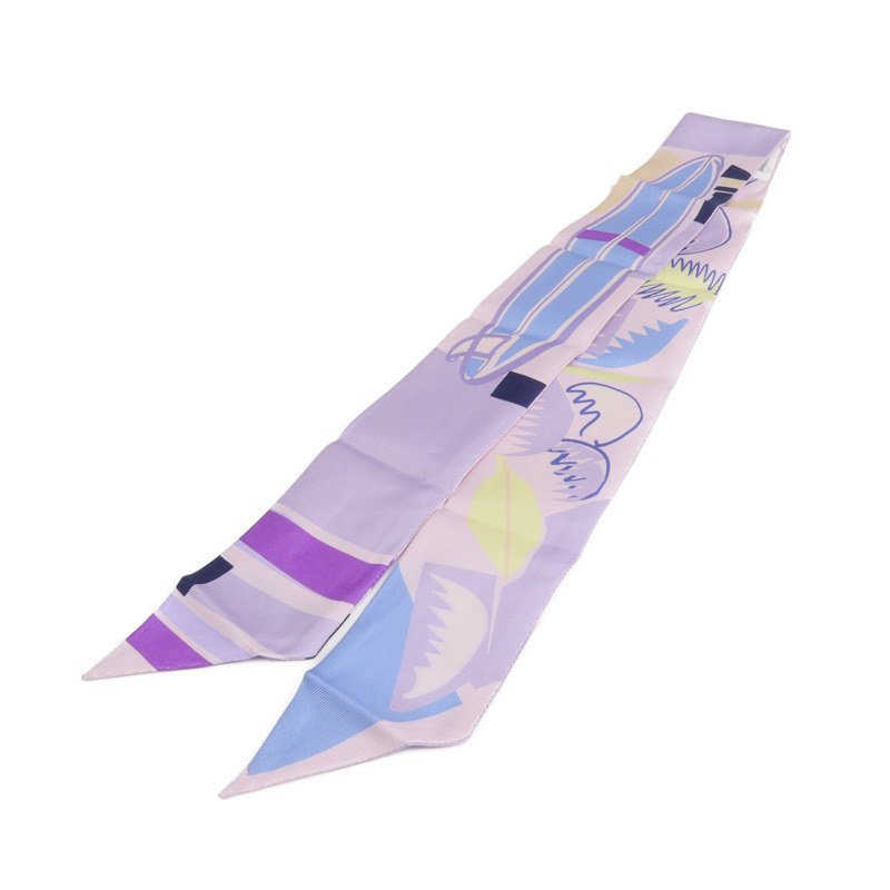 HERMES 絲質Twilly絲巾-1