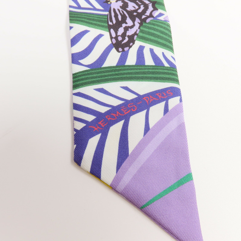 HERMES 絲質Twilly絲巾-4