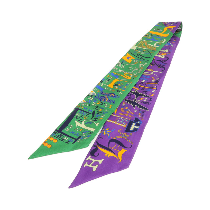 HERMES 絲質Twilly絲巾-1