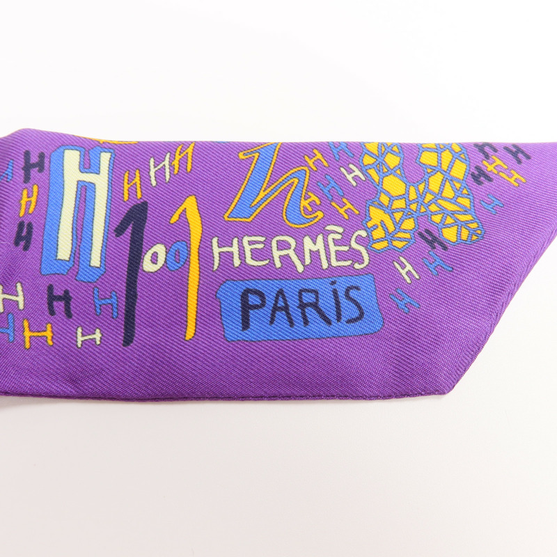 HERMES 絲質Twilly絲巾-4