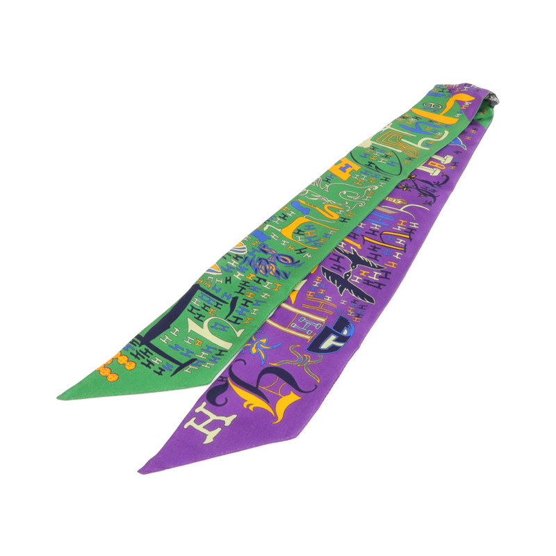 HERMES 絲質Twilly絲巾-1