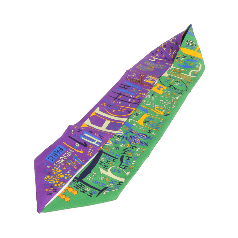 HERMES 絲質Twilly絲巾-2