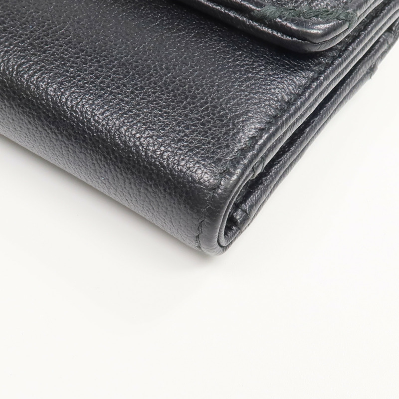 CHANEL 牛皮皮革Wallet金扣錢包-7