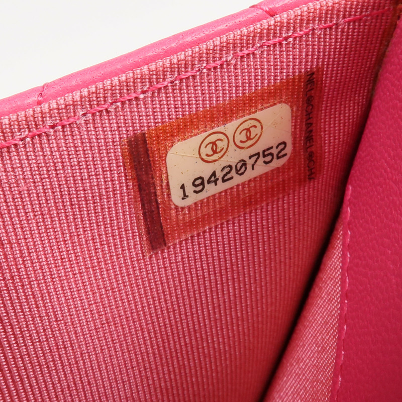 CHANEL 羊皮皮革Wallet金扣長錢包-14