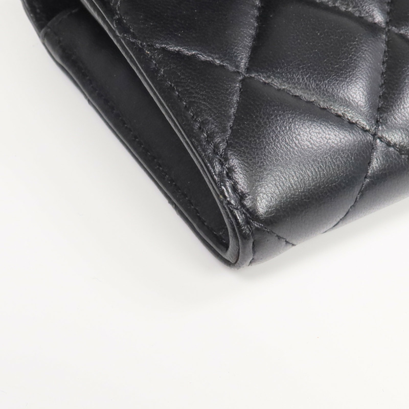 CHANEL 羊皮皮革Long Wallet銀扣長錢包-8