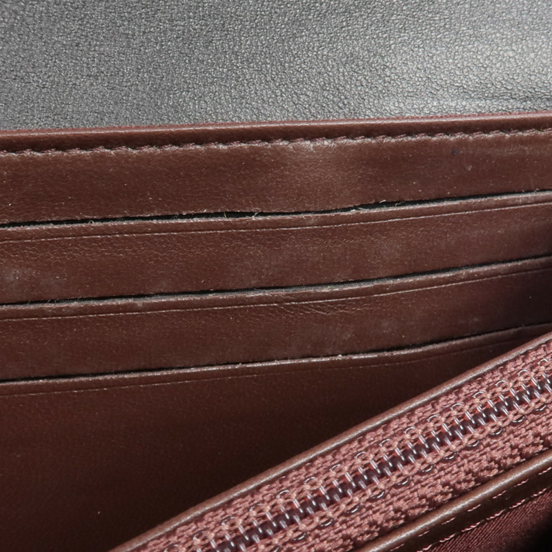 CHANEL 羊皮皮革Long Wallet銀扣長錢包-14