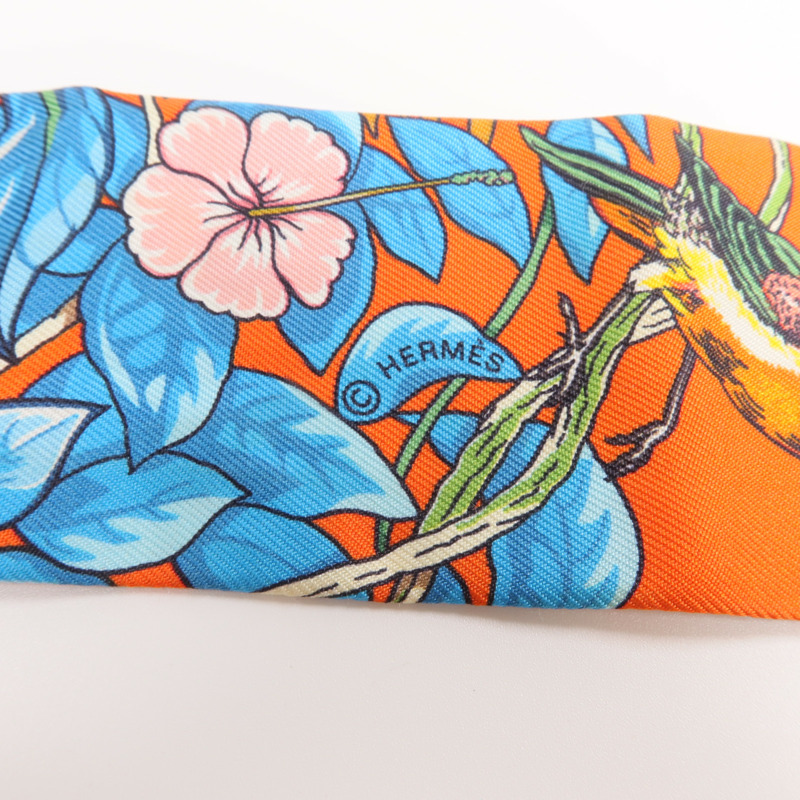 HERMES 絲質Twilly絲巾-5