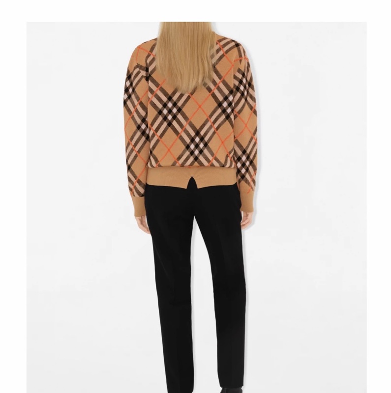 Burberry 女士 格紋羊毛針織XS S M L XL碼-5