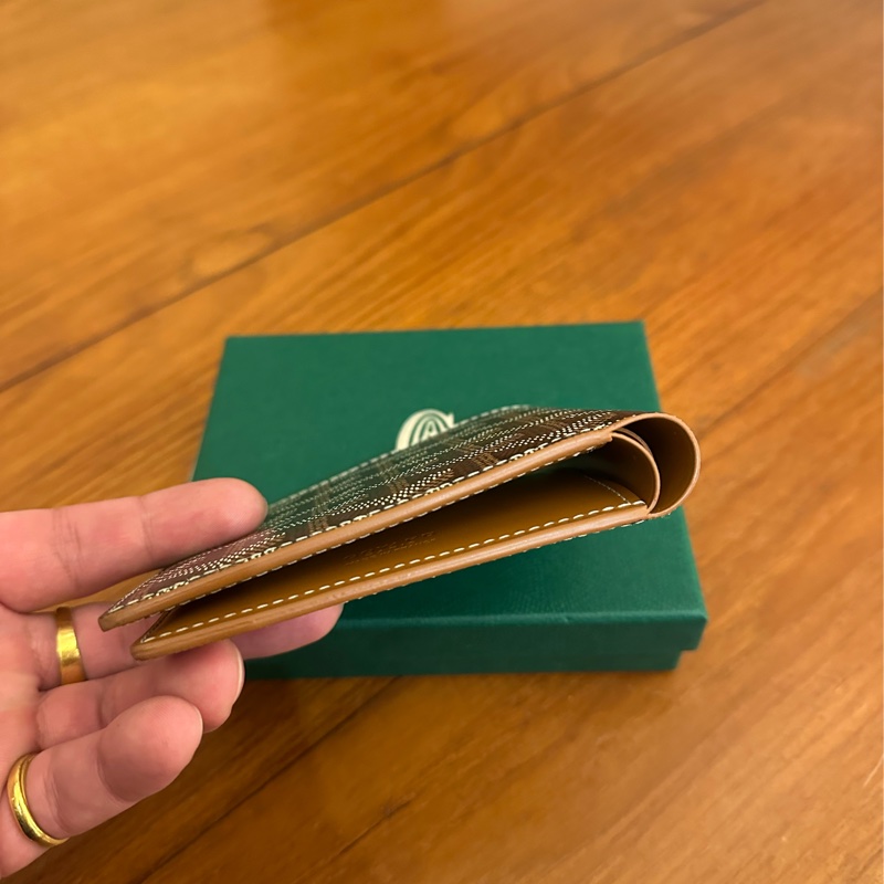 GOYARD咖花紋對開短夾-3