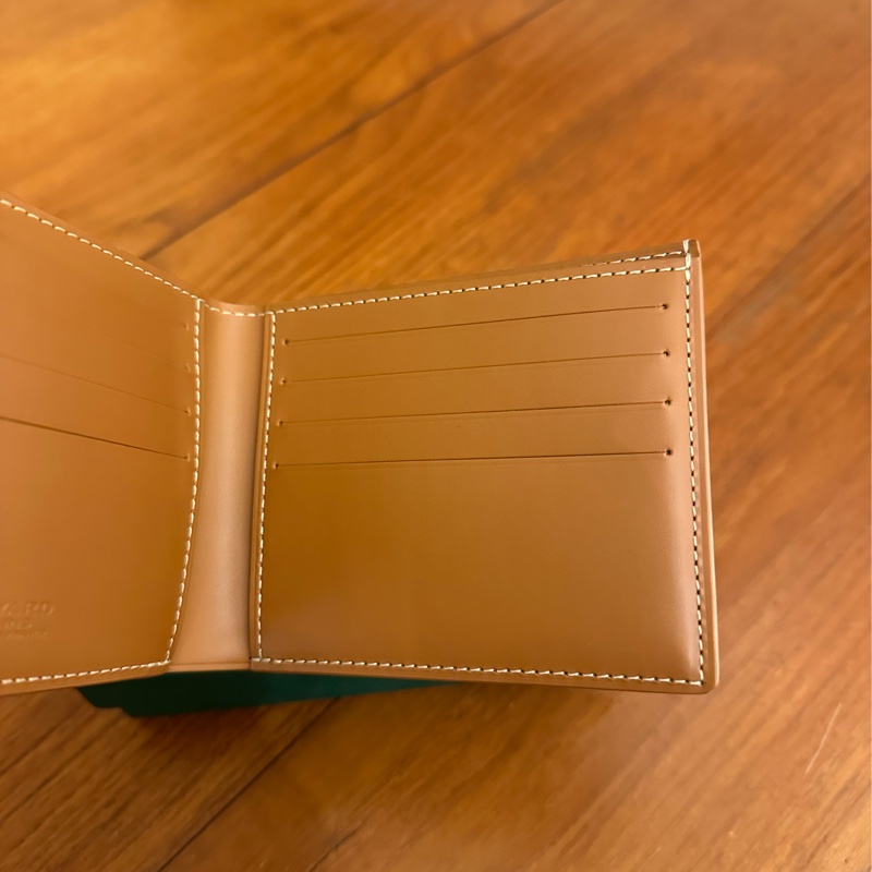 GOYARD咖花紋對開短夾-7