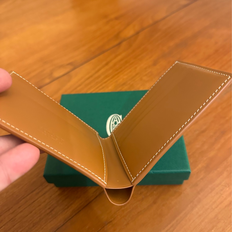 GOYARD咖花紋對開短夾-11