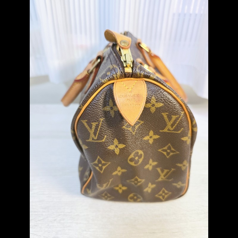 Louis Vuitton LV Speedy 25 Monogram 老花 手提包 經典款 原廠鎖鑰匙-3