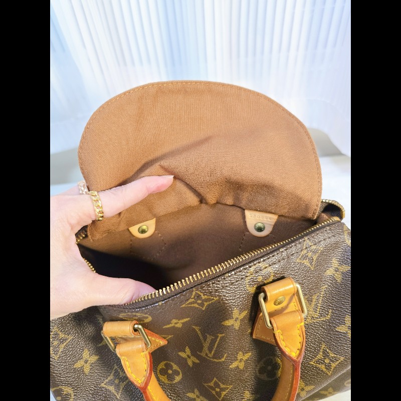 Louis Vuitton LV Speedy 25 Monogram 老花 手提包 經典款 原廠鎖鑰匙-5