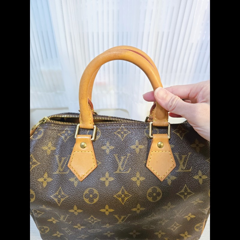 Louis Vuitton LV Speedy 25 Monogram 老花 手提包 經典款 原廠鎖鑰匙-8