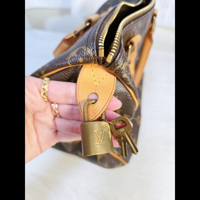 Louis Vuitton LV Speedy 25 Monogram 老花 手提包 經典款 原廠鎖鑰匙-9