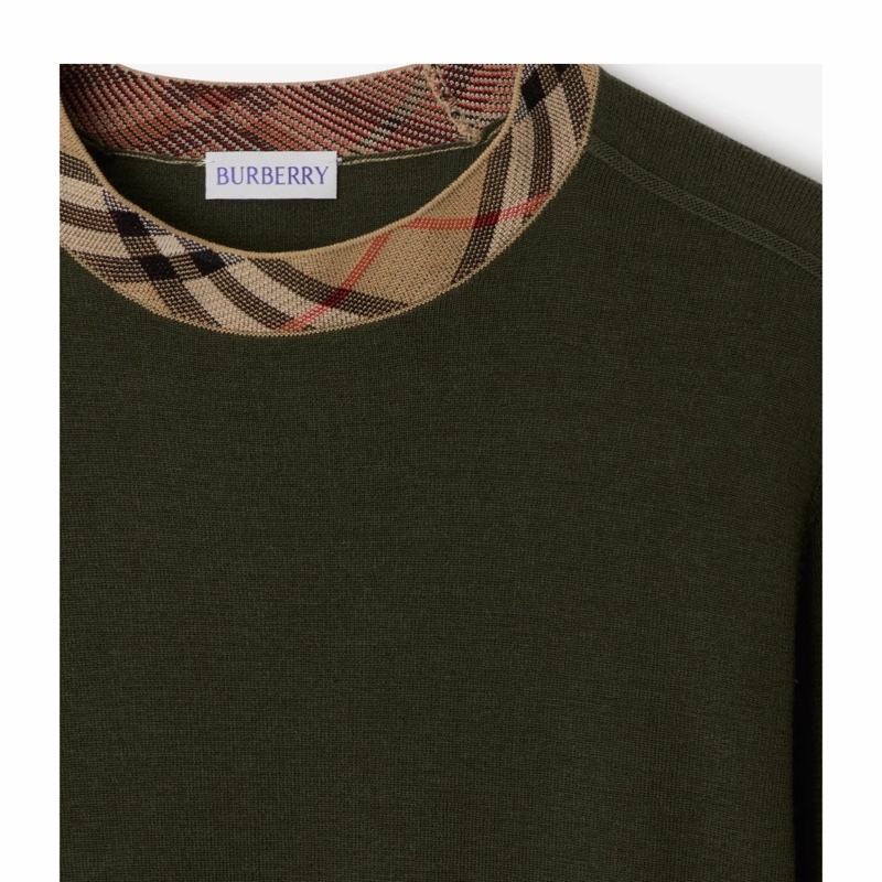 Burberry 女士 格紋裝飾毛衣XS S M L碼-1