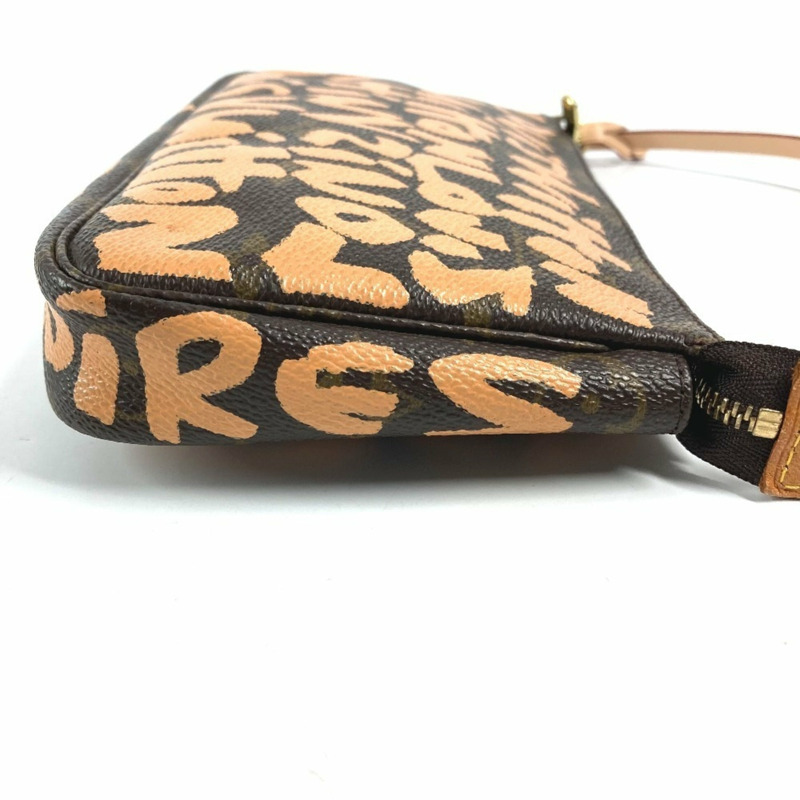 路易威登 M92193 Monogram Graffiti Pochette Accessoires 手提包/單肩包，配件包，帆布，女士，橙色-2