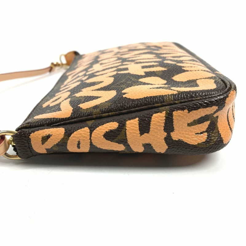 路易威登 M92193 Monogram Graffiti Pochette Accessoires 手提包/單肩包，配件包，帆布，女士，橙色-3